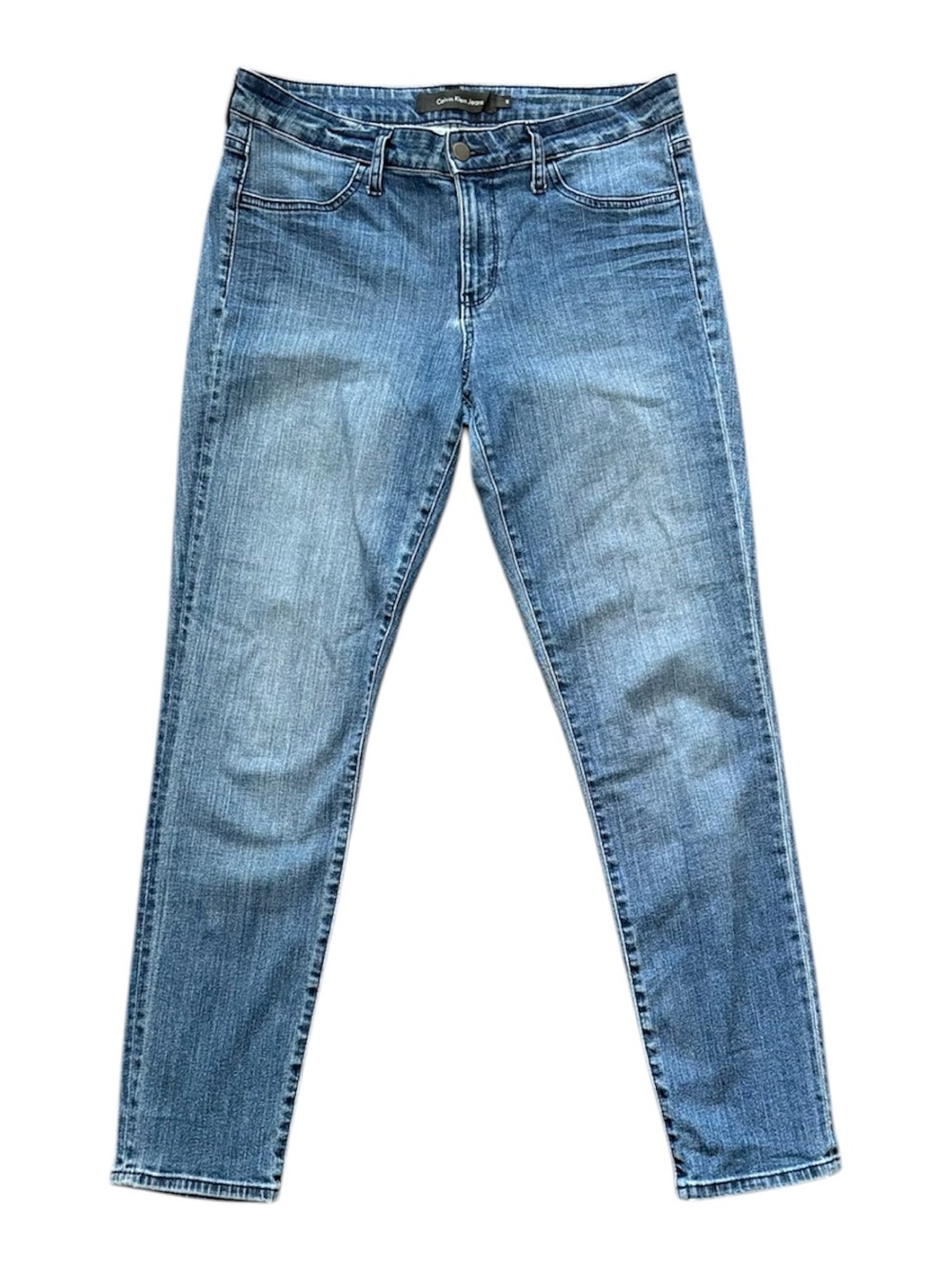 Calvin Klein High Waisted form fitting Jeans Light Blue
